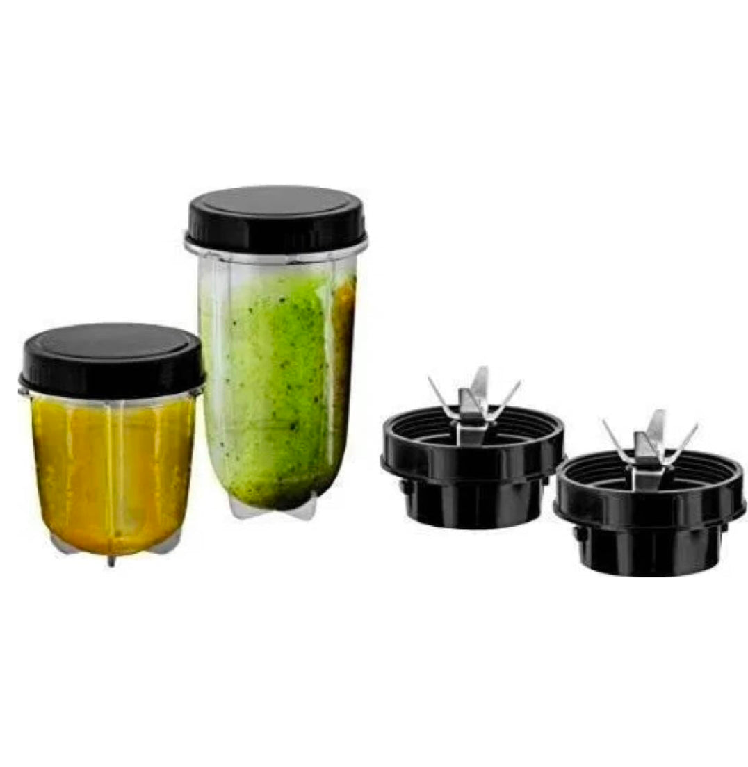 Bullet Juicer Jar 530ml Compatible with Mixer Grinder for Smooth Blending and Efficient Juice Extraction (Pack of 2)