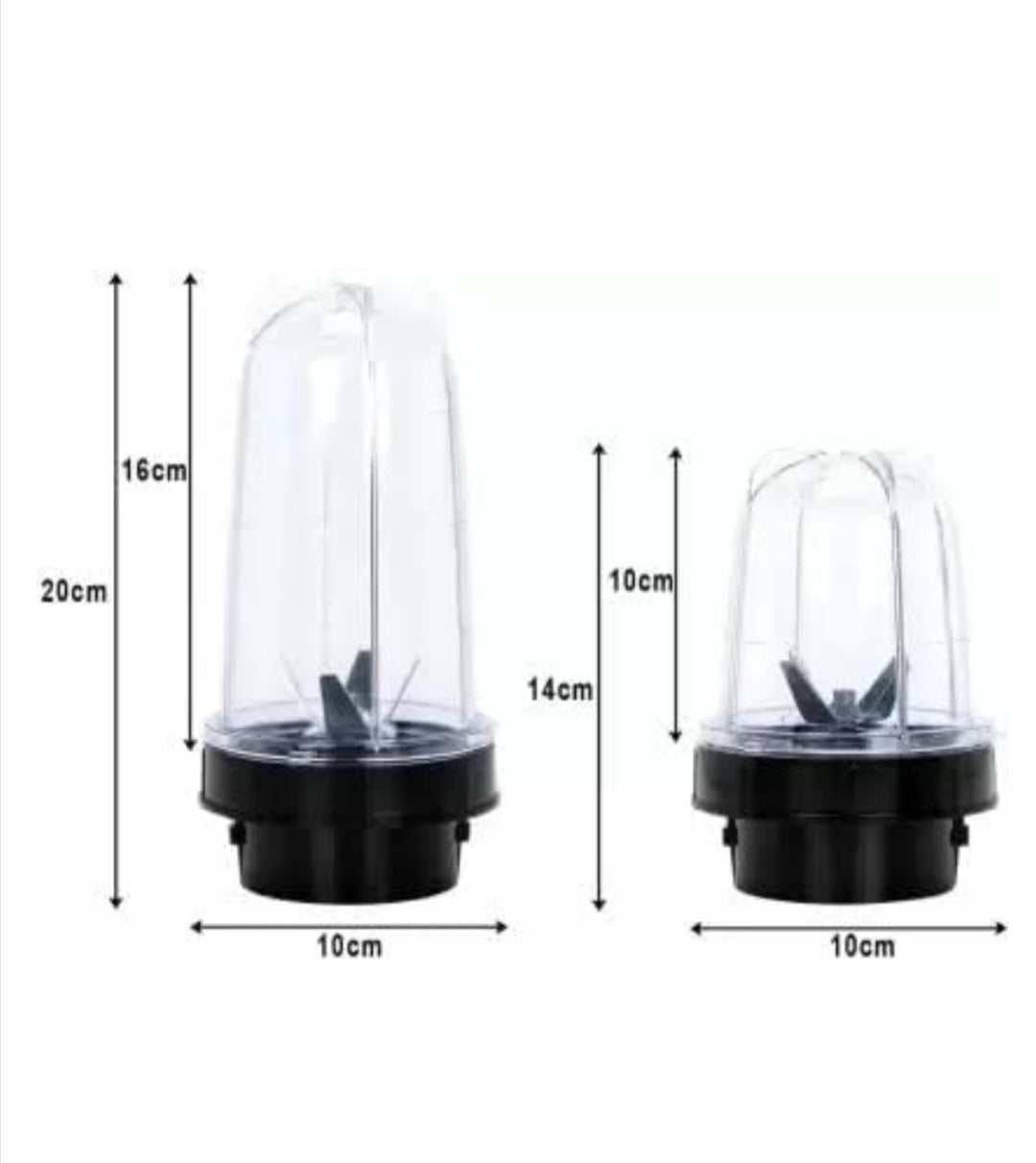 Bullet Juicer Jar 530ml Compatible with Mixer Grinder for Smooth Blending and Efficient Juice Extraction (Pack of 2)