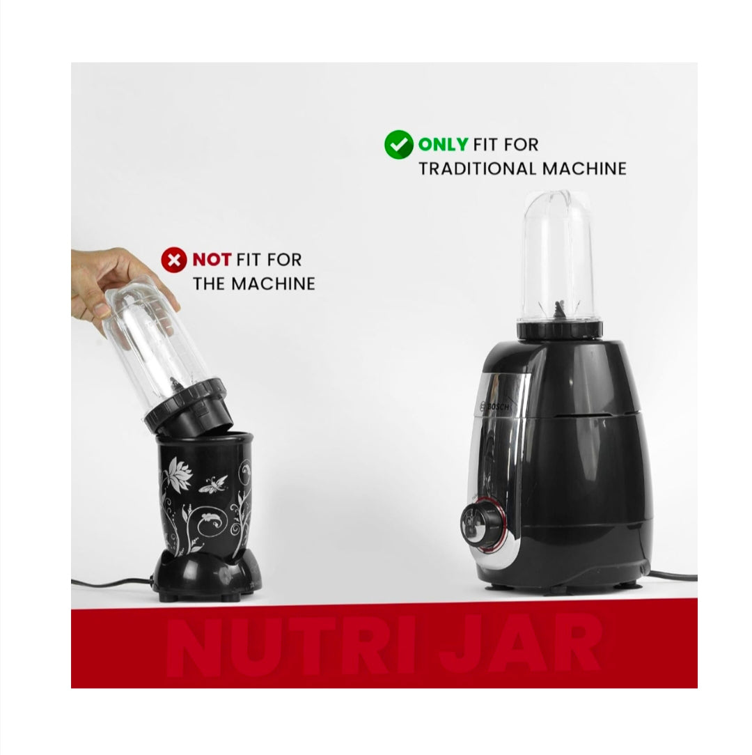 Bullet Juicer Jar 530ml Compatible with Mixer Grinder for Smooth Blending and Efficient Juice Extraction (Pack of 2)